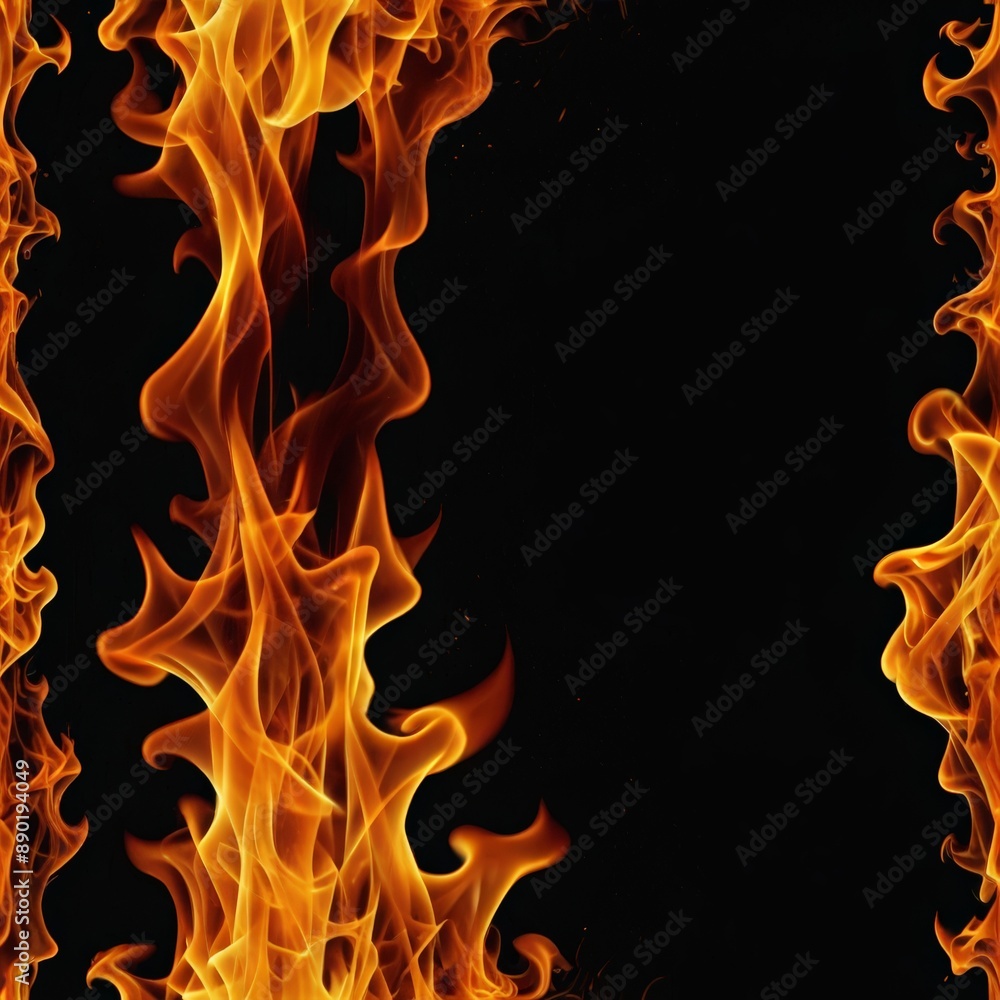 Fire flames on black background
Fire flames on black background
