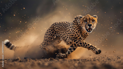 “Speed and Grace: The Cheetah in Action”