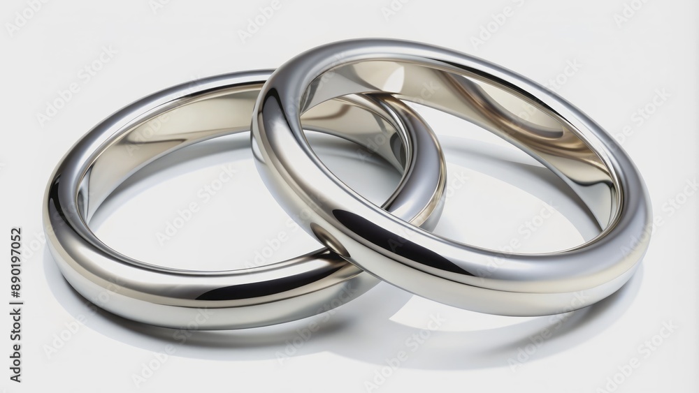 Exquisite silver wedding rings entwined in harmony, symbolizing eternal unity, love, and commitment, set against a transparent, isolated background. Exquisite silver wedding rings entwined in harmony, symbolizing eternal unity, love, and commitment, set against a transparent, isolated background.