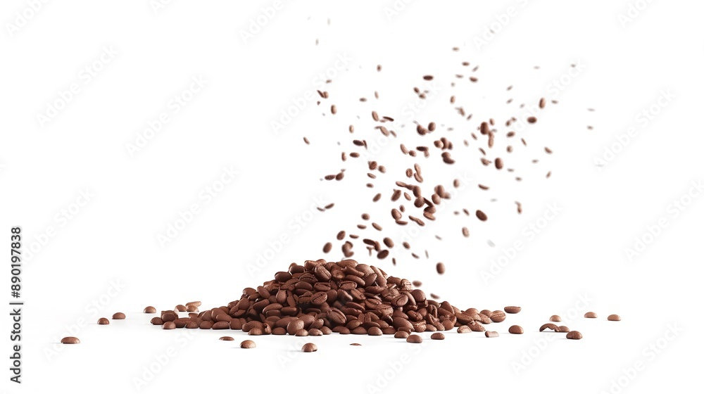 Pile of Coffee Beans on White Background Pile of Coffee Beans on White Background