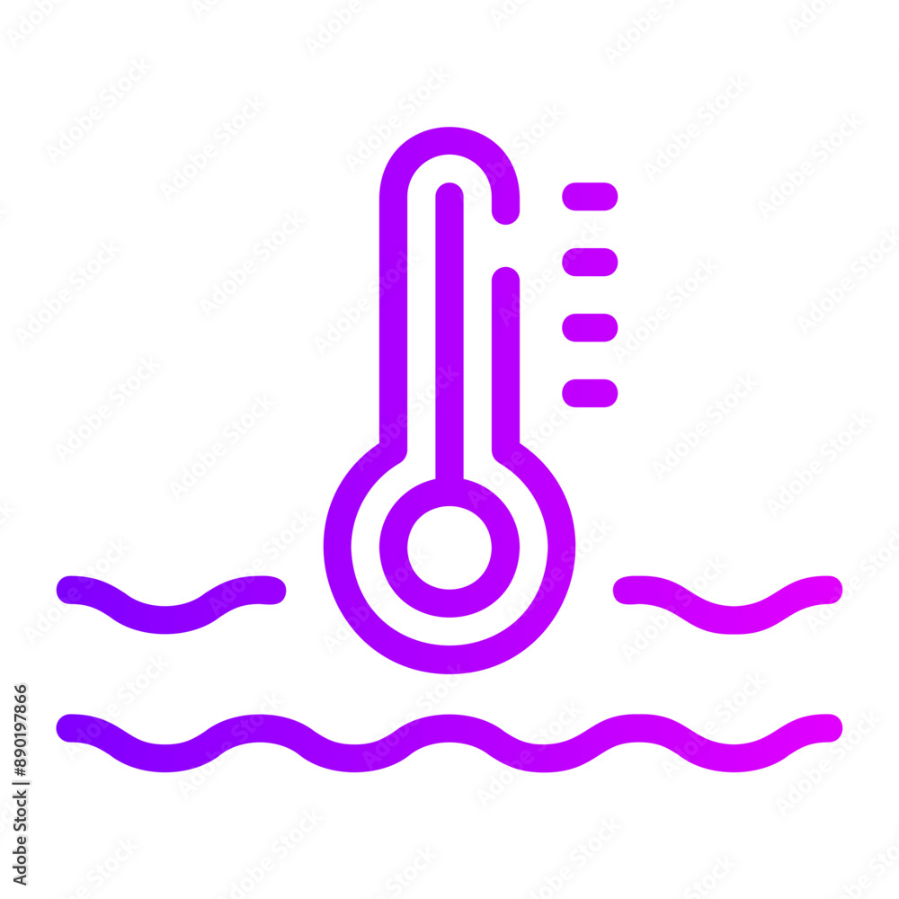 thermometer gradient icon thermometer gradient icon