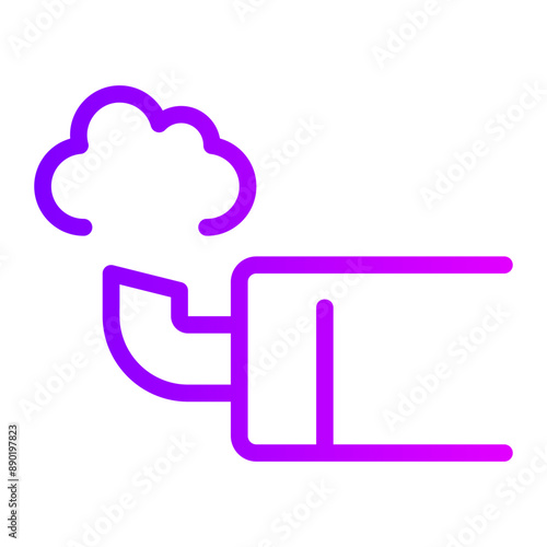 exhaust pipe gradient icon