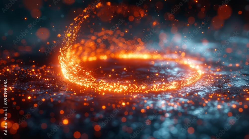 Fiery ring of light - generative ai Fiery ring of light - generative ai