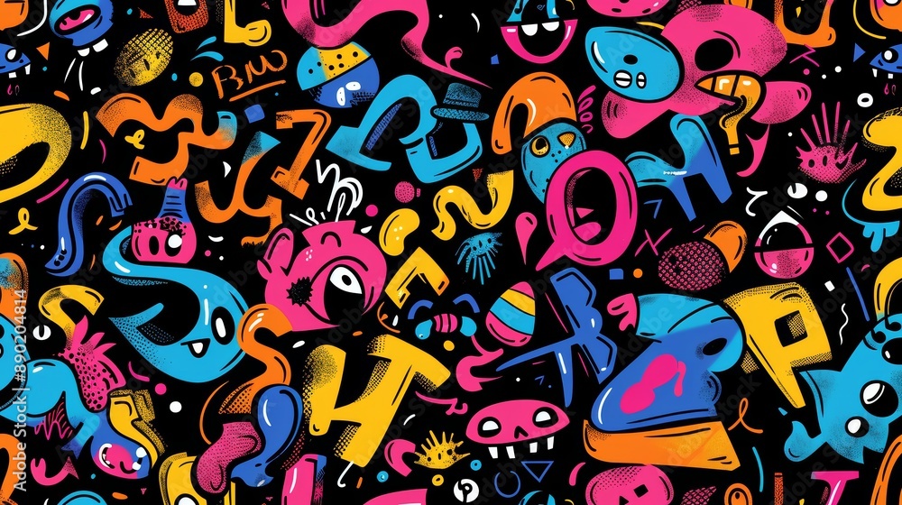Colorful graffiti wall. Abstract, grunge, wallpaper background texture. Urban modern art and creativity concept. Creative painting / drawing. Colorful graffiti wall. Abstract, grunge, wallpaper background texture. Urban modern art and creativity concept. Creative painting / drawing.