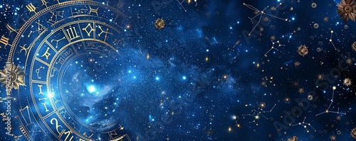 Business zodiac insights, starry background,