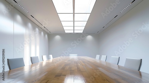 modern meeting room with white walls