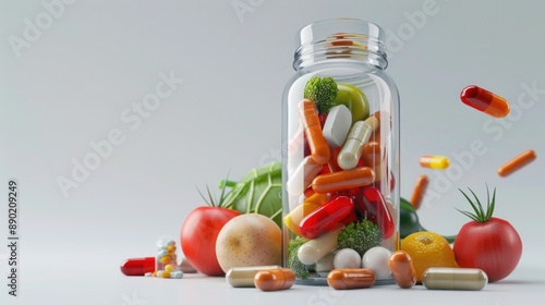 a medical support in a professional setting, highlighting the importance of food supplements with a medical reference.