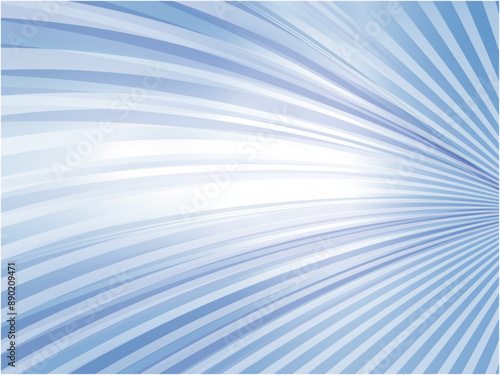 放射線状に広がるウェーブラインのアブストラクト背景_ブルー