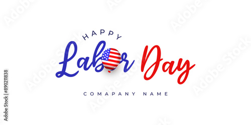 Labor day illustration template design