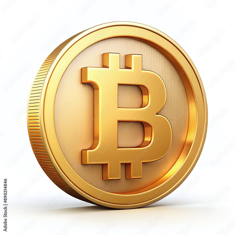 Obraz premium gold coin with bitcoin