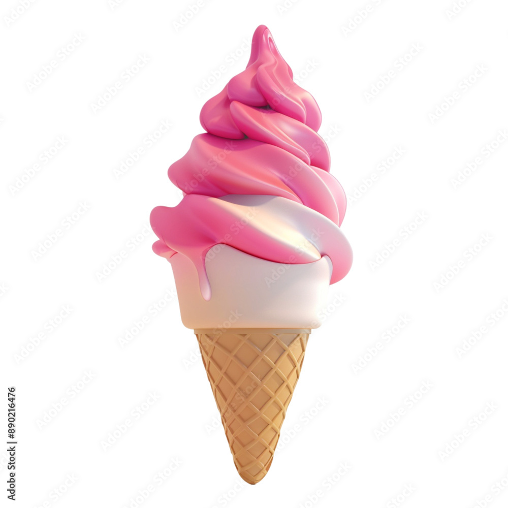 3d rendering of ice cream , isolated on transparent background 3d rendering of ice cream , isolated on transparent background