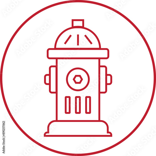 Fire hydrate icon. Fire Extinguisher Safety Sign. Hydrated Red Outline design editable stock. Emergency Service vector use for printing, mobile or web application isolated on transparent background.