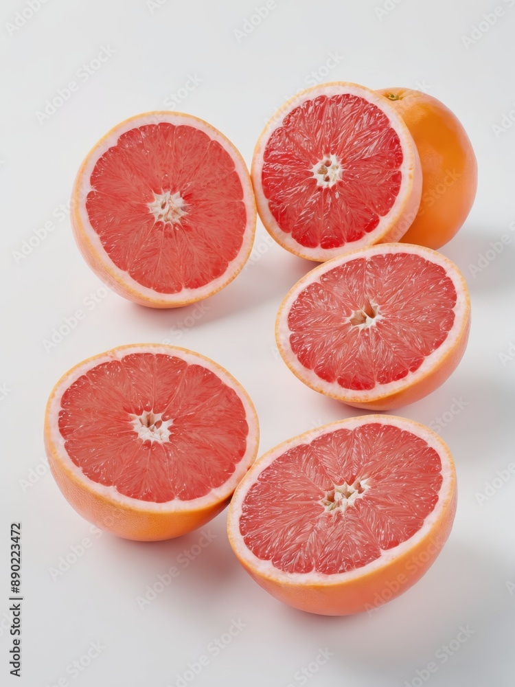 Healthy Grapefruit Section Isolated on White for Tropical Juice Healthy Grapefruit Section Isolated on White for Tropical Juice
