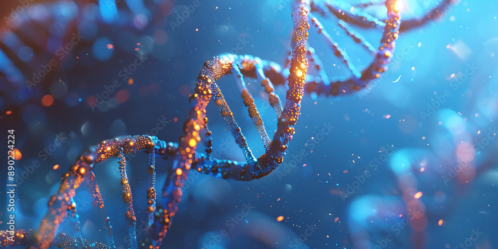 DNA molecule structure of colored genetic code DNA molecule structure of colored genetic code