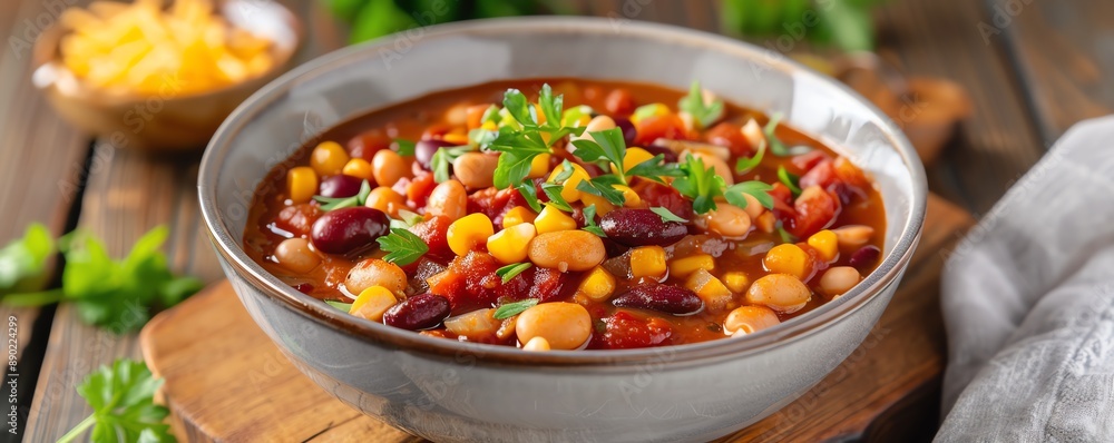 Comfort food, warm and inviting chili Comfort food, warm and inviting chili