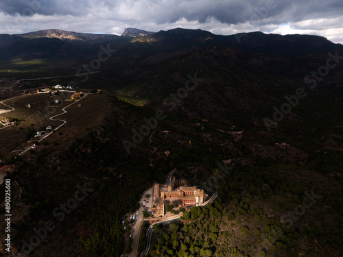 Aerial view of the hermitage of Santa Eulalia in Totana, Region of Murcia, Spain photo