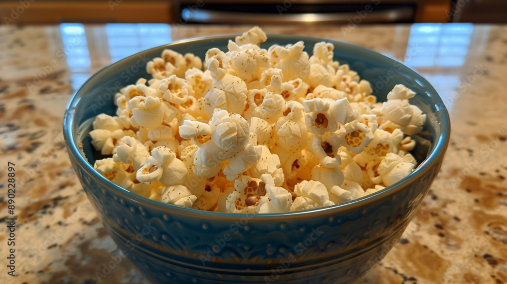 Bowl of homemade popcorn seasoned with nutritional yeast olive oil Bowl of homemade popcorn seasoned with nutritional yeast olive oil