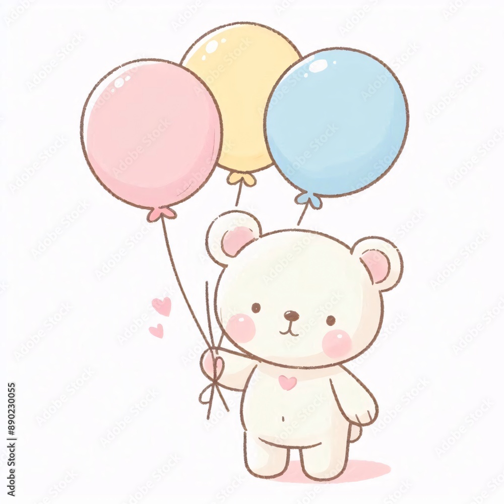 Pastel Bear Balloons Pastel Bear Balloons