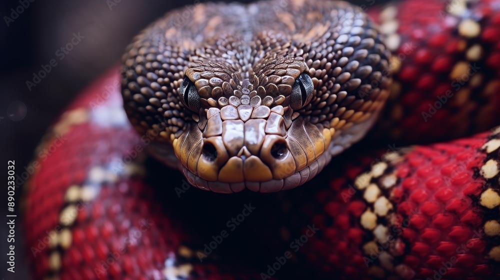 Chinese new year snake in traditional red oriental attire for year of the snake celebration Chinese new year snake in traditional red oriental attire for year of the snake celebration