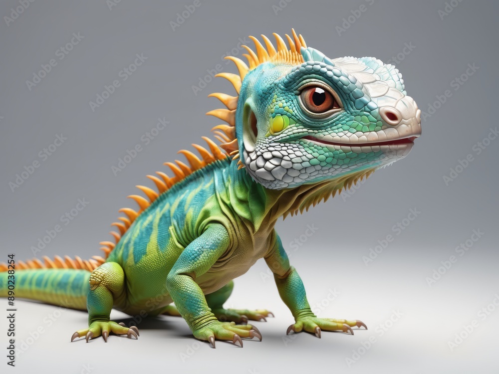 3D illustration of lizard isolated on white background 3D illustration of lizard isolated on white background