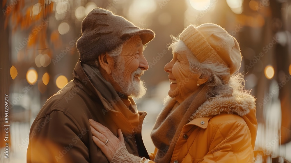 Elderly Couple Sharing Heartwarming Laughter in Cozy Winter Setting Capturing Lifelong Love and Happiness Elderly Couple Sharing Heartwarming Laughter in Cozy Winter Setting Capturing Lifelong Love and Happiness