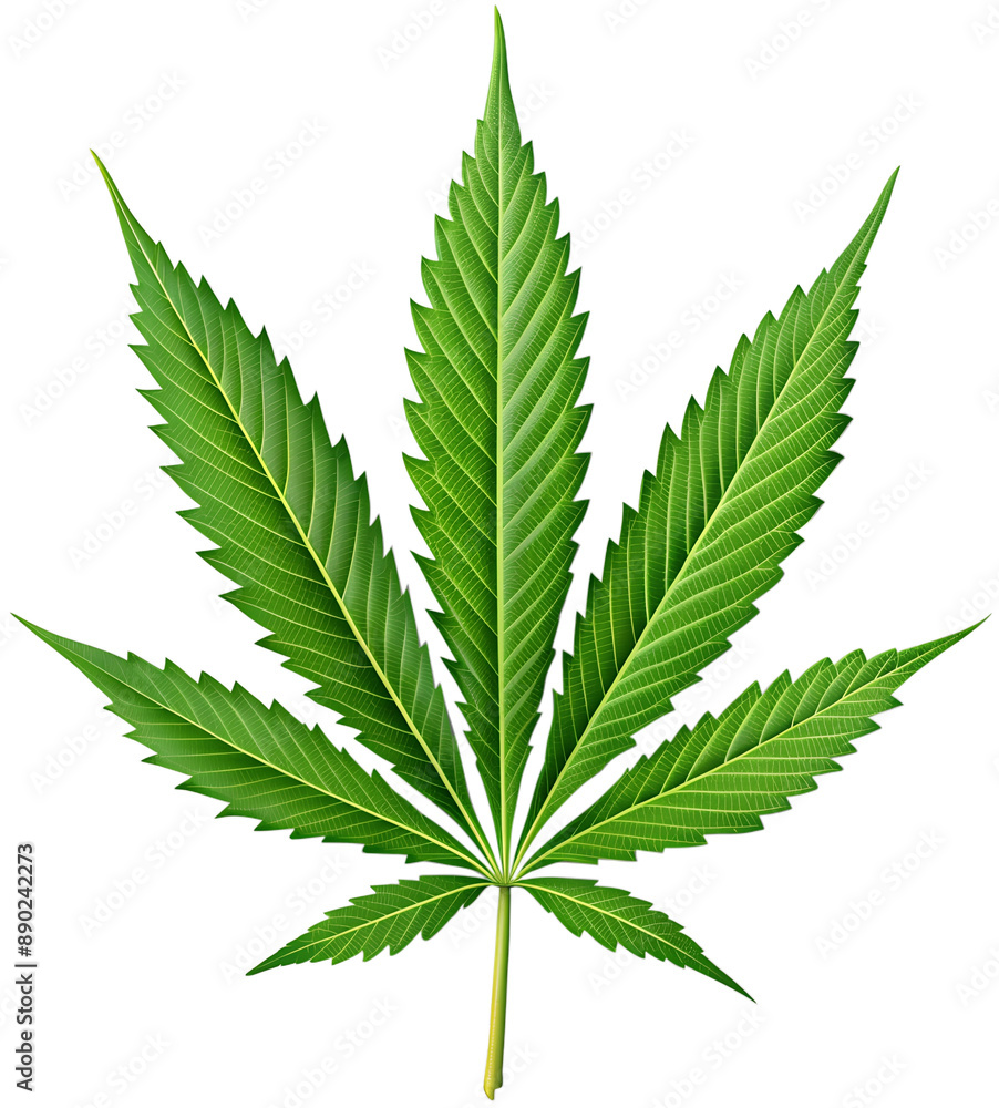 cannabis leaf isolated on white, generative ai cannabis leaf isolated on white, generative ai