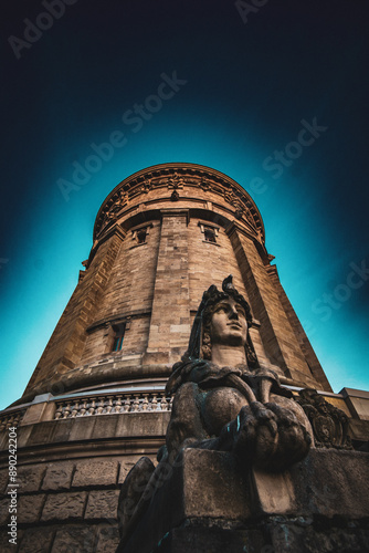 Naklejka Wasserturm Mannheim Weitwinkel