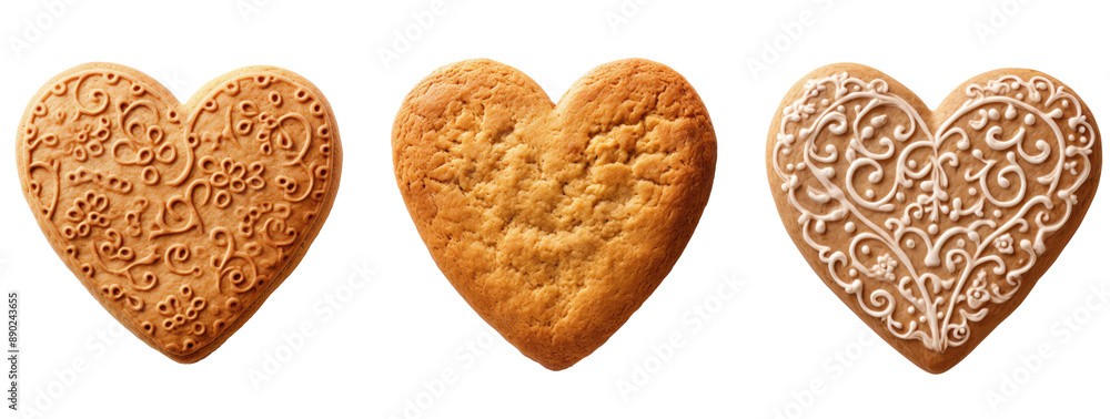 cookies heart shape Isolated On Transparent Background cookies heart shape Isolated On Transparent Background