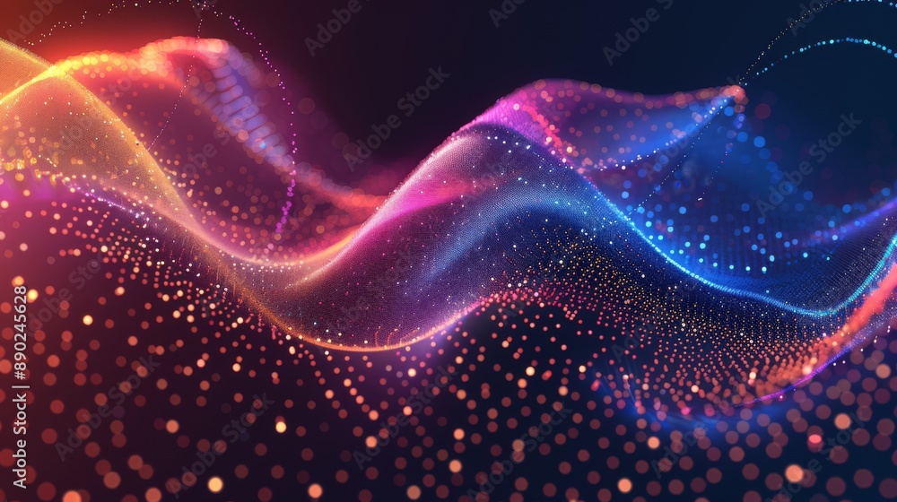 Abstract Flowing Particles Background Abstract Flowing Particles Background