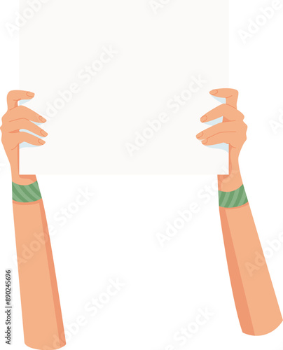 Man hand hold banner, human holds support sign, hand holding empowerment poster, right activist parade demonstration flag, people raise strike signboard, man show up protest placard,