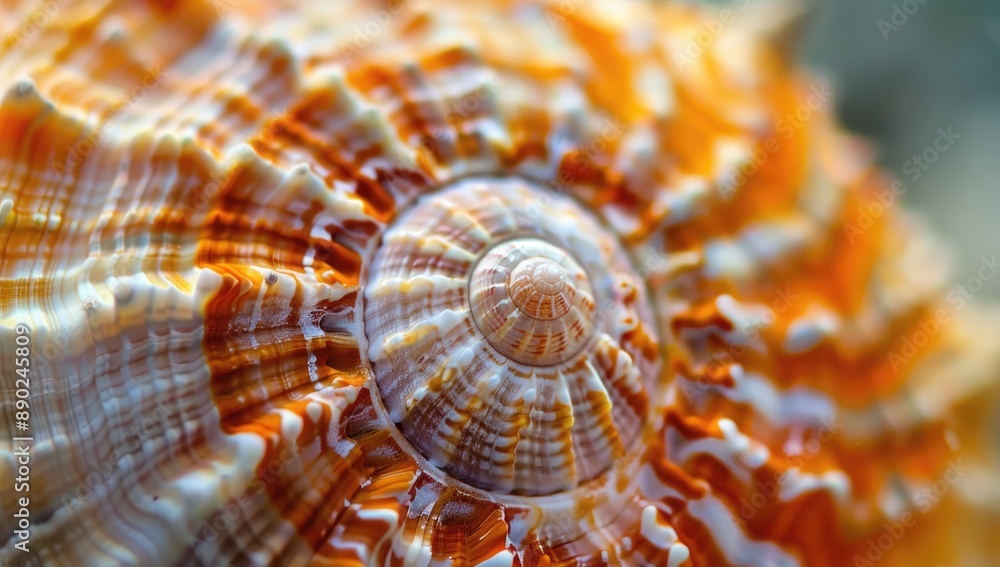 Detailed Macro Shot of Marine Seashell Detailed Macro Shot of Marine Seashell