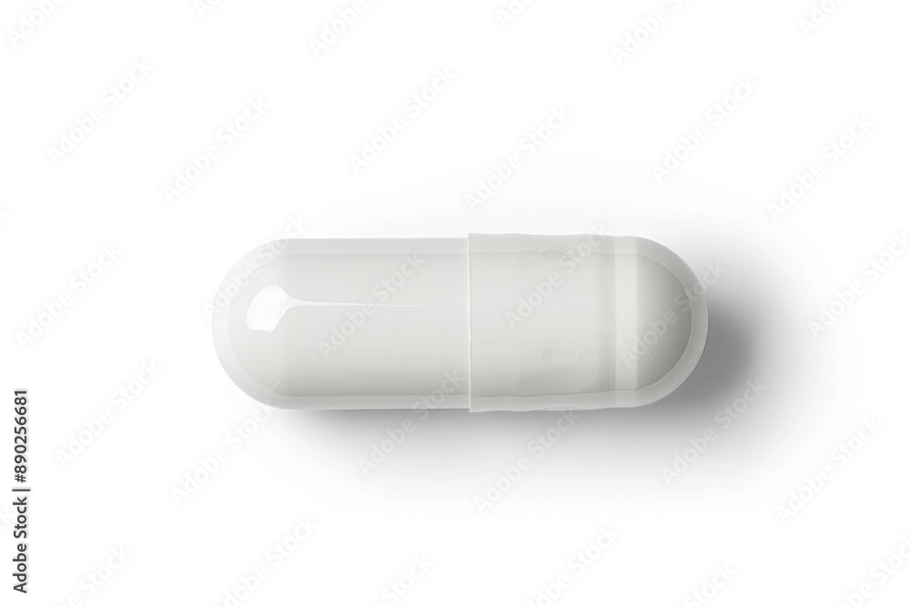 White Pill Capsule Isolated on White Background. Medicine Supplement for Health White Pill Capsule Isolated on White Background. Medicine Supplement for Health