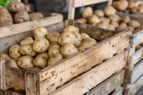 White Potatoes: Fresh Produce from Farmers Market for Healthy Cooking photo