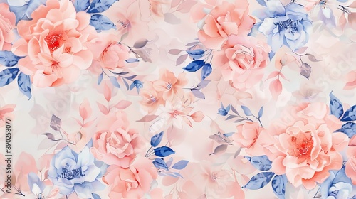 Seamless Watercolor Floral Pattern
