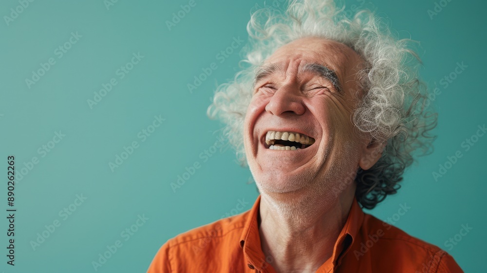 The cheerful elderly man The cheerful elderly man