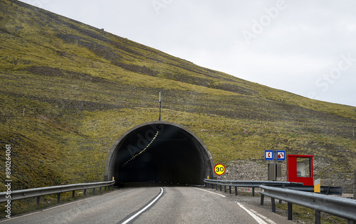 Canvas Print Tunnel in Iceland, Europe