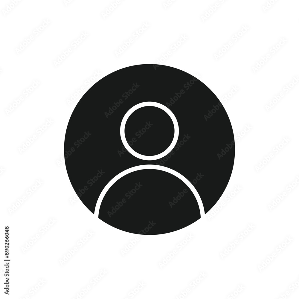 Profile user black icon vector Profile user black icon vector