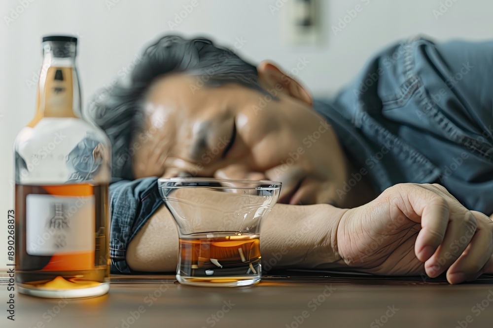 Alcohol Abuse and Depression Concept Alcohol Abuse and Depression Concept