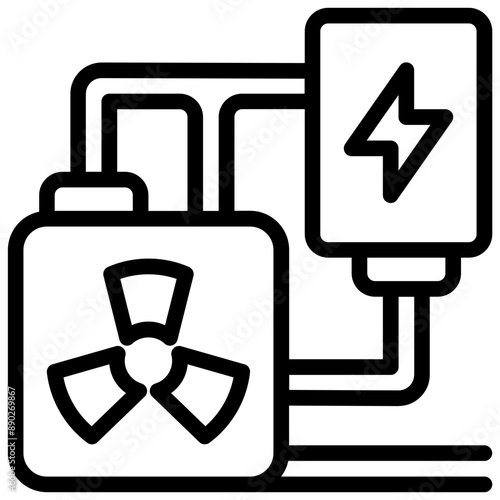 Nuclear Energy Icon. Atomic Energy Icon