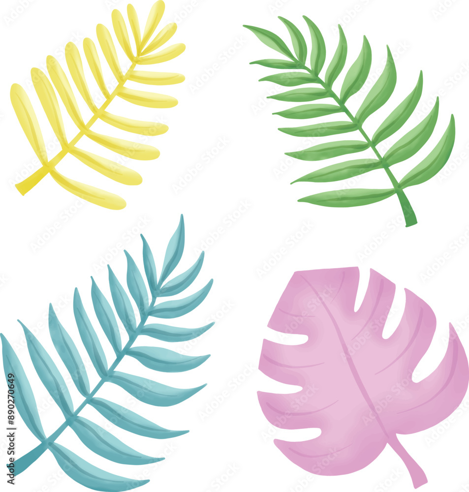 Fototapeta premium Leaves come in many different shapes and colors.
