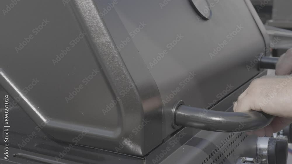 Close up of a closed grill making Souvlaki. Close up of a closed grill making Souvlaki.