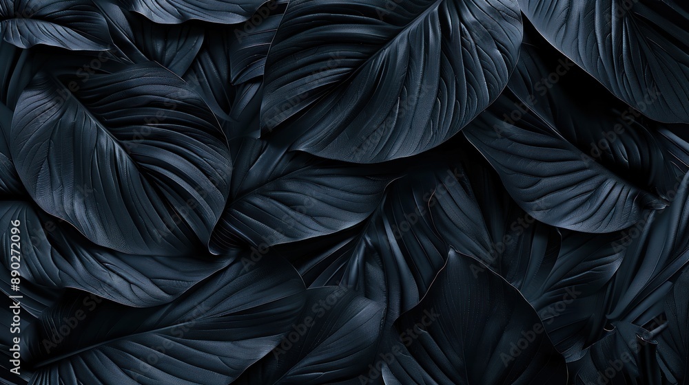 Dark Tropical Leaf Pattern Dark Tropical Leaf Pattern