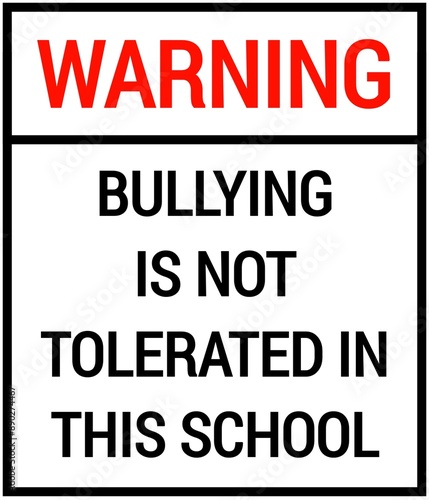 Free Bullying Warning Sign