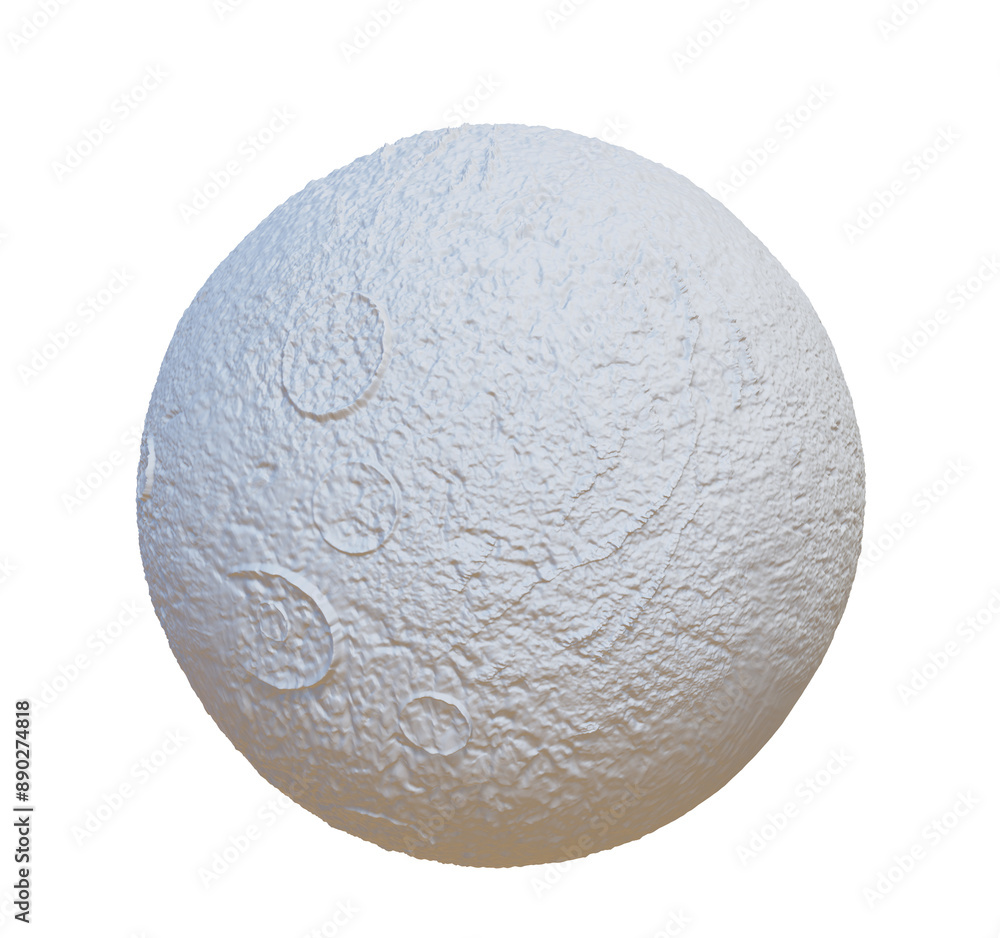 Full Moon Realistic 3D model on white background. Full Moon Realistic 3D model on white background.