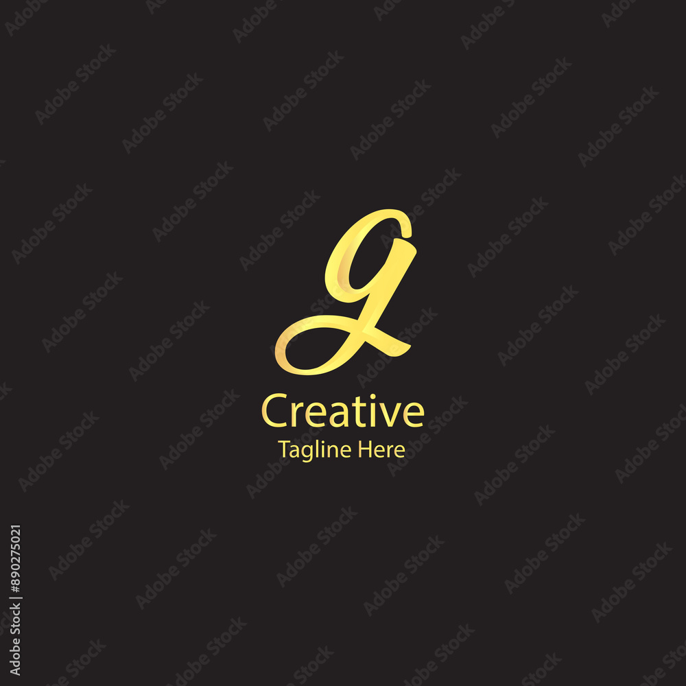 Print G Abstract Golden Logo Print G Abstract Golden Logo