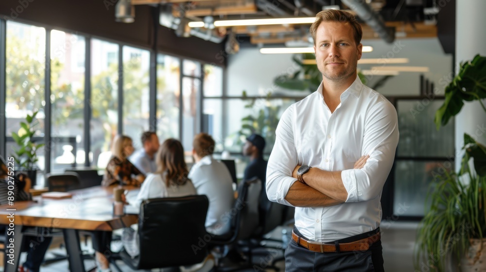 The confident manager in office The confident manager in office