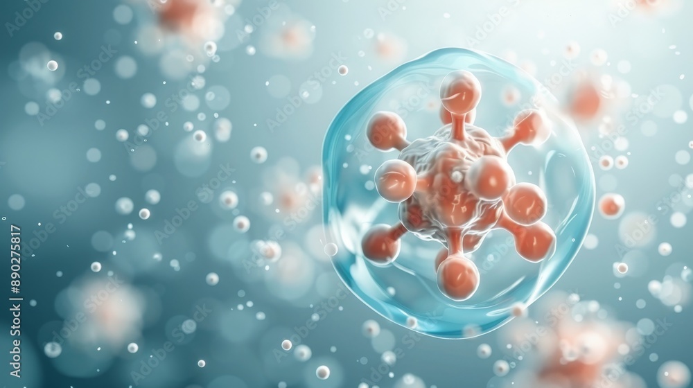 Detailed illustration of a nuclear fission reaction, showing a uranium atom splitting into smaller nuclei, releasing energy and neutrons Detailed illustration of a nuclear fission reaction, showing a uranium atom splitting into smaller nuclei, releasing energy and neutrons