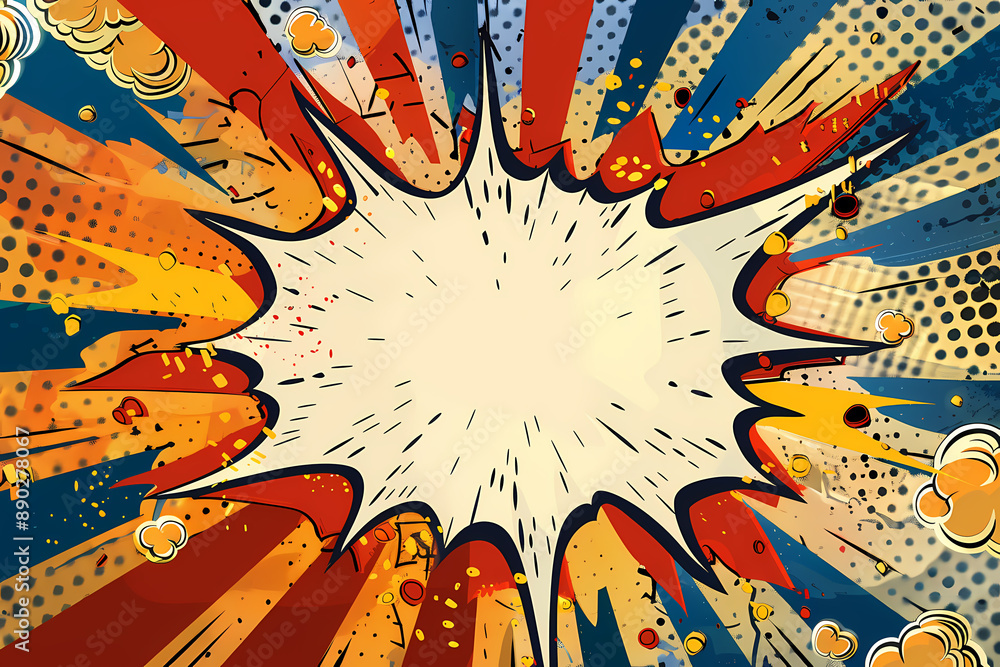 Fototapeta premium Comic Book Explosion