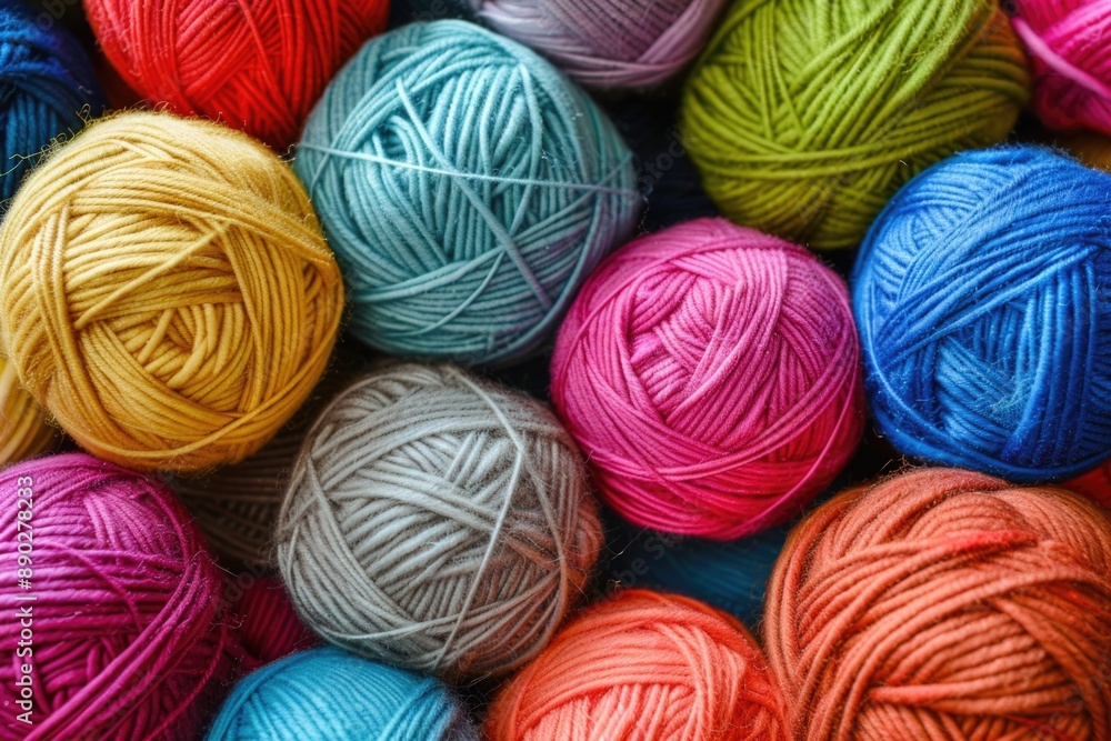 Woolen Collection: Colorful Threaded Wool Balls Unraveled in Assorted Colors Woolen Collection: Colorful Threaded Wool Balls Unraveled in Assorted Colors