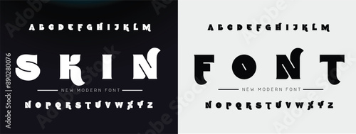 Font alphabet creative modern with black dots, letters A, B, C, D, E, F, G, H, I, J, K, L, M, N, O, P, Q, R, S, T, U, V, W, X, Y, Z and numerals 0, 1, 2, 3, 4, 5, 6, 7, 8, 9, vector illustration 10EPS